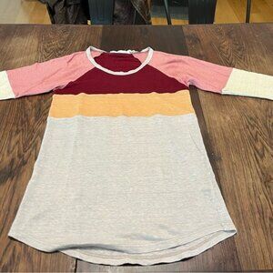 ISABEL MARANT ETOILE Linen Color Blocked Tee Size Small